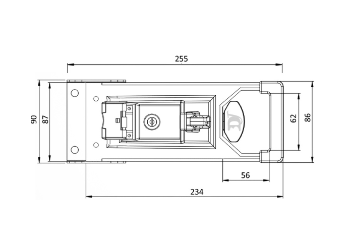 Cierre Externo Pequeño Con Llave 20 mm