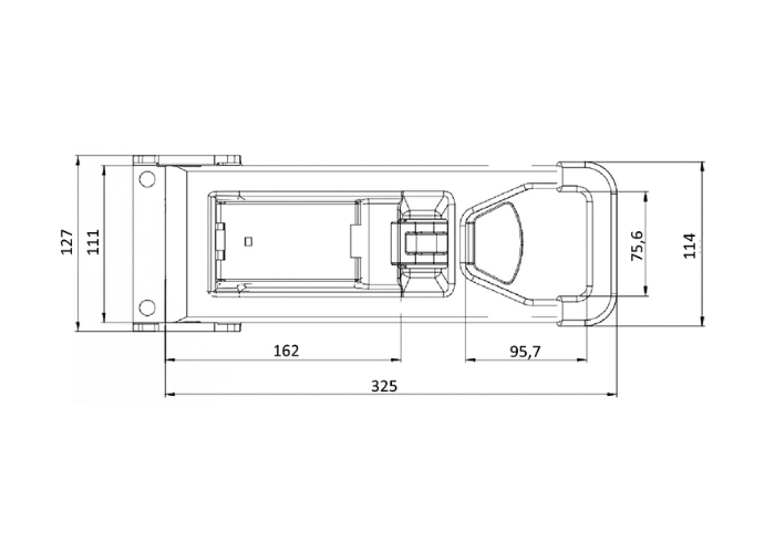 Cierre Externo Grande Con Llave 25 mm