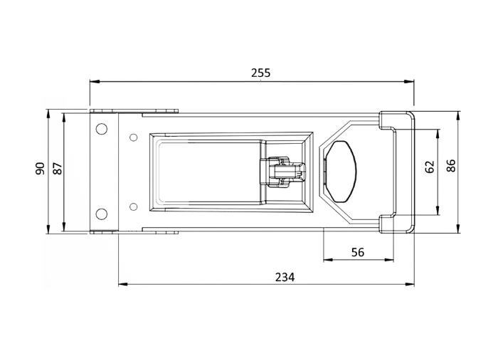 Cierre Externo Pequeño Sin Llave 20 mm