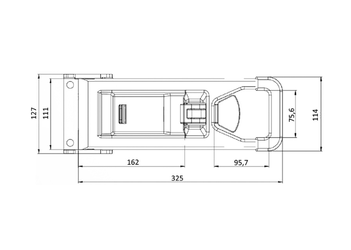 Cierre Externo Grande Sin Llave 25 mm